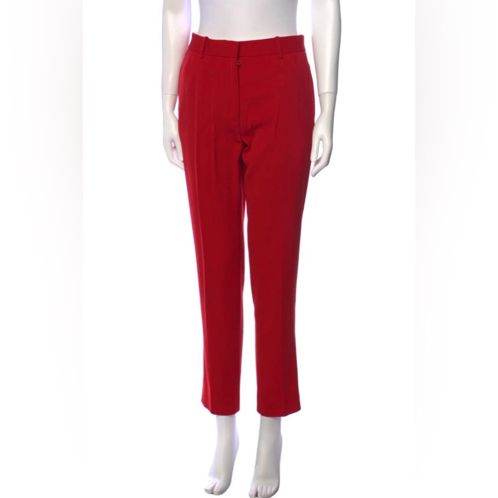 Celine Vibrant Red Straight Leg Pants